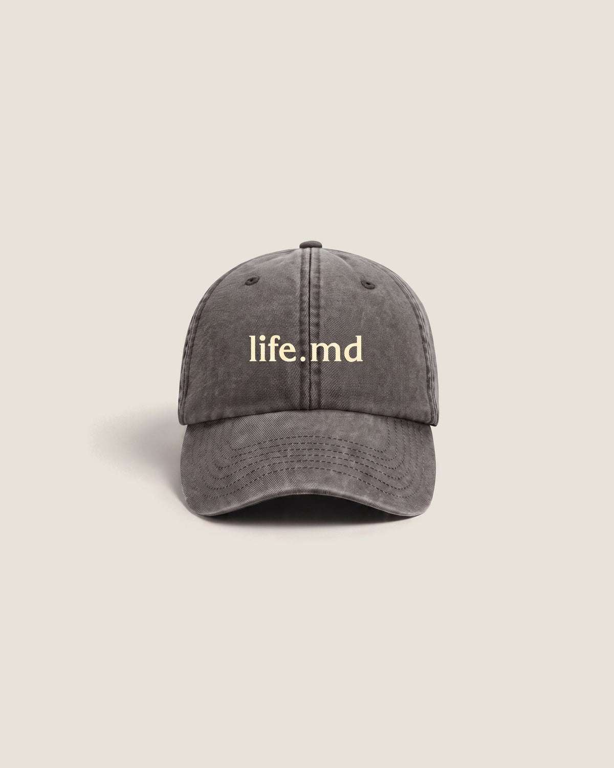 life.md Cap in Vintagebrown, Vorderansicht