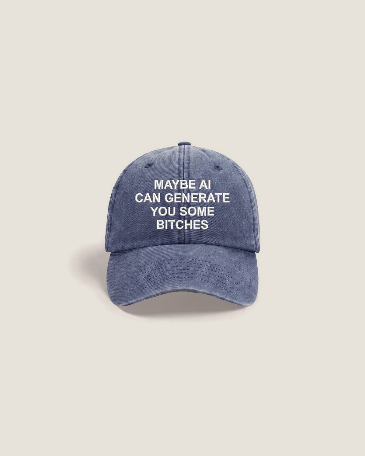 ai bitches cap in Vintagedenim, Vorderansicht