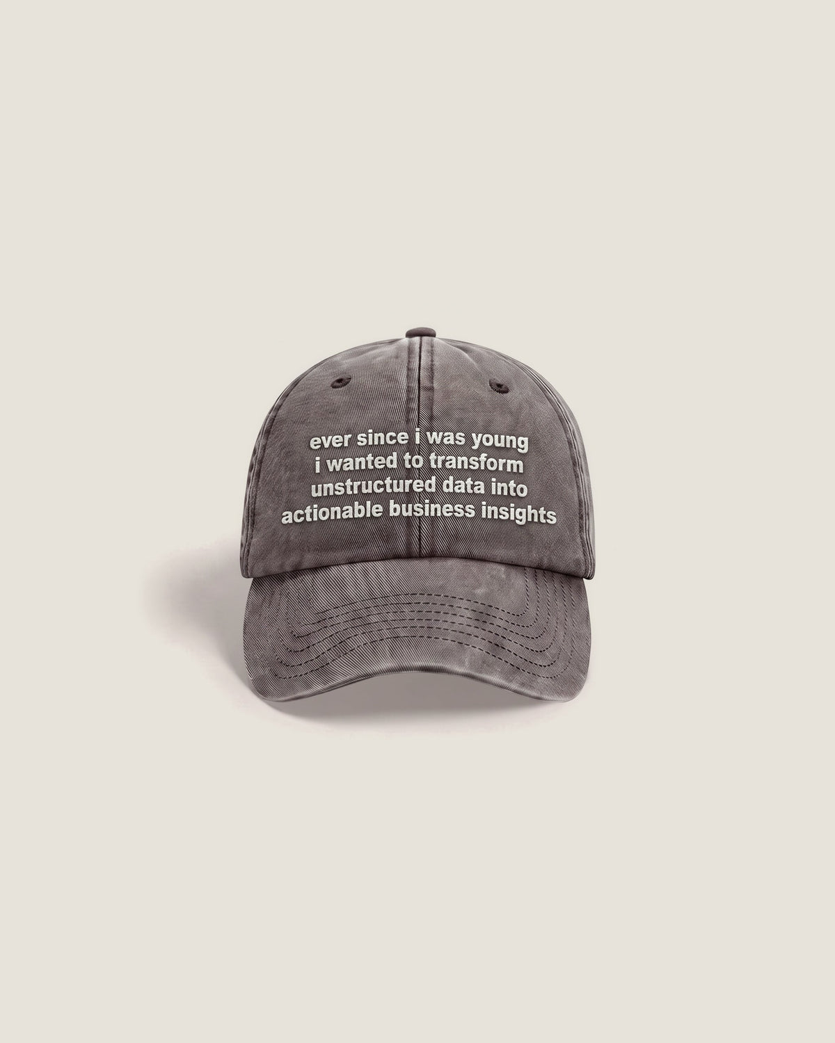 unstructured data Cap in Vintagebrown, Vorderansicht