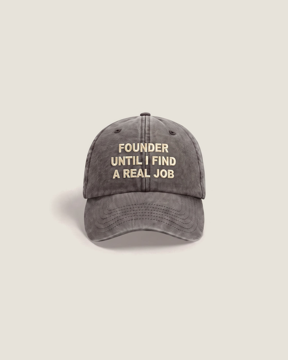 founder cap in Vintagebrown, Vorderansicht