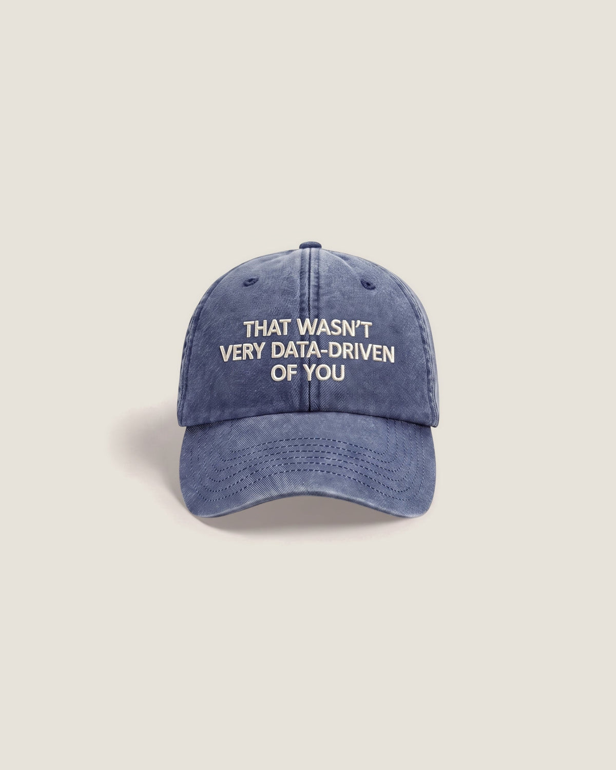 data-driven Cap in Vintagedenim, Vorderansicht