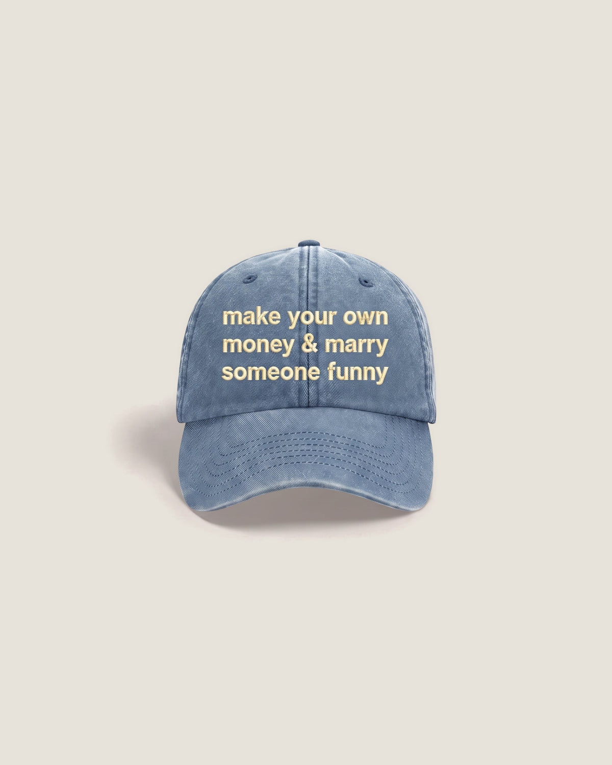 marry someone funny Cap in Vintagelightdenim, Vorderansicht