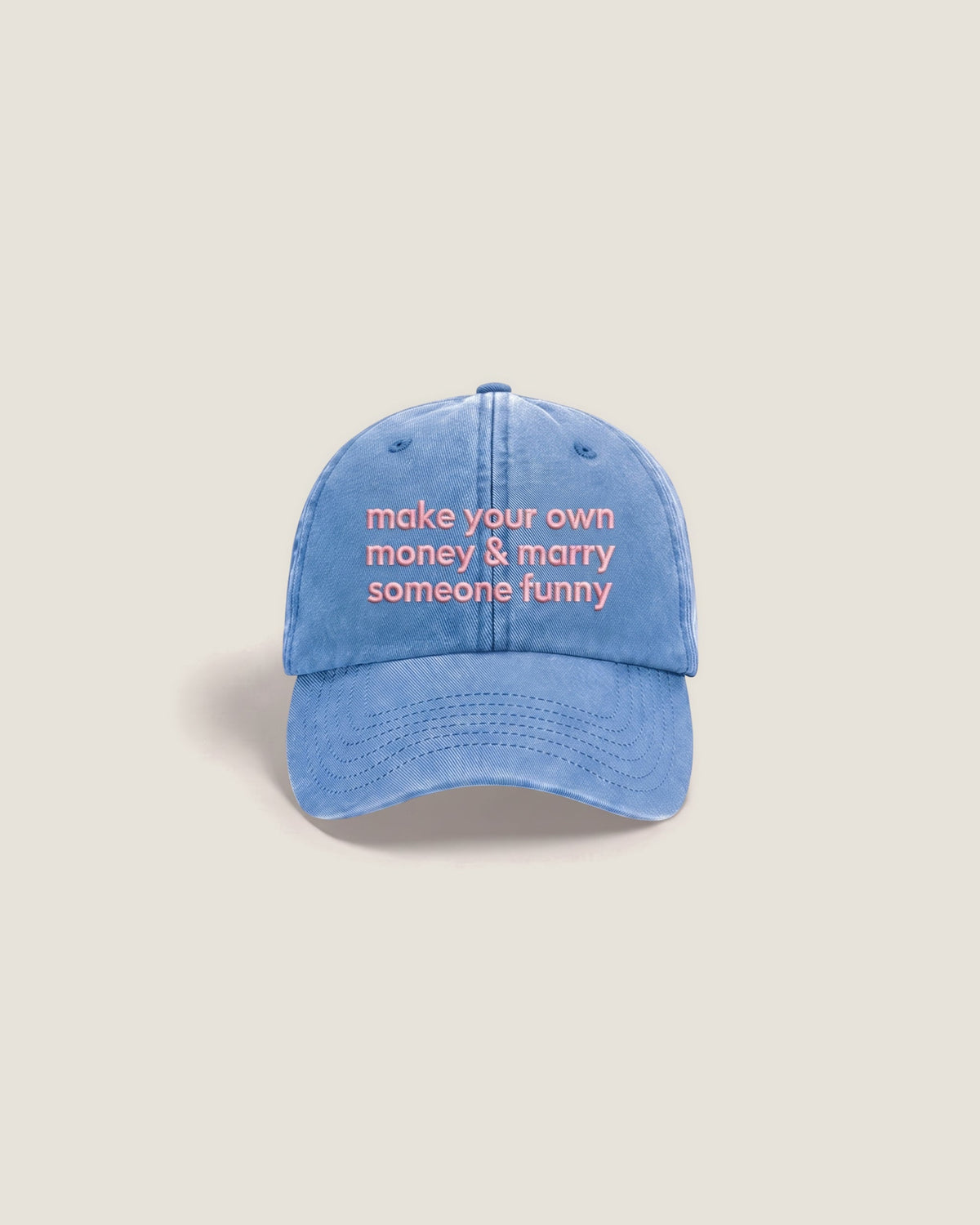 marry someone funny Cap in Vintagecornflower, Vorderansicht