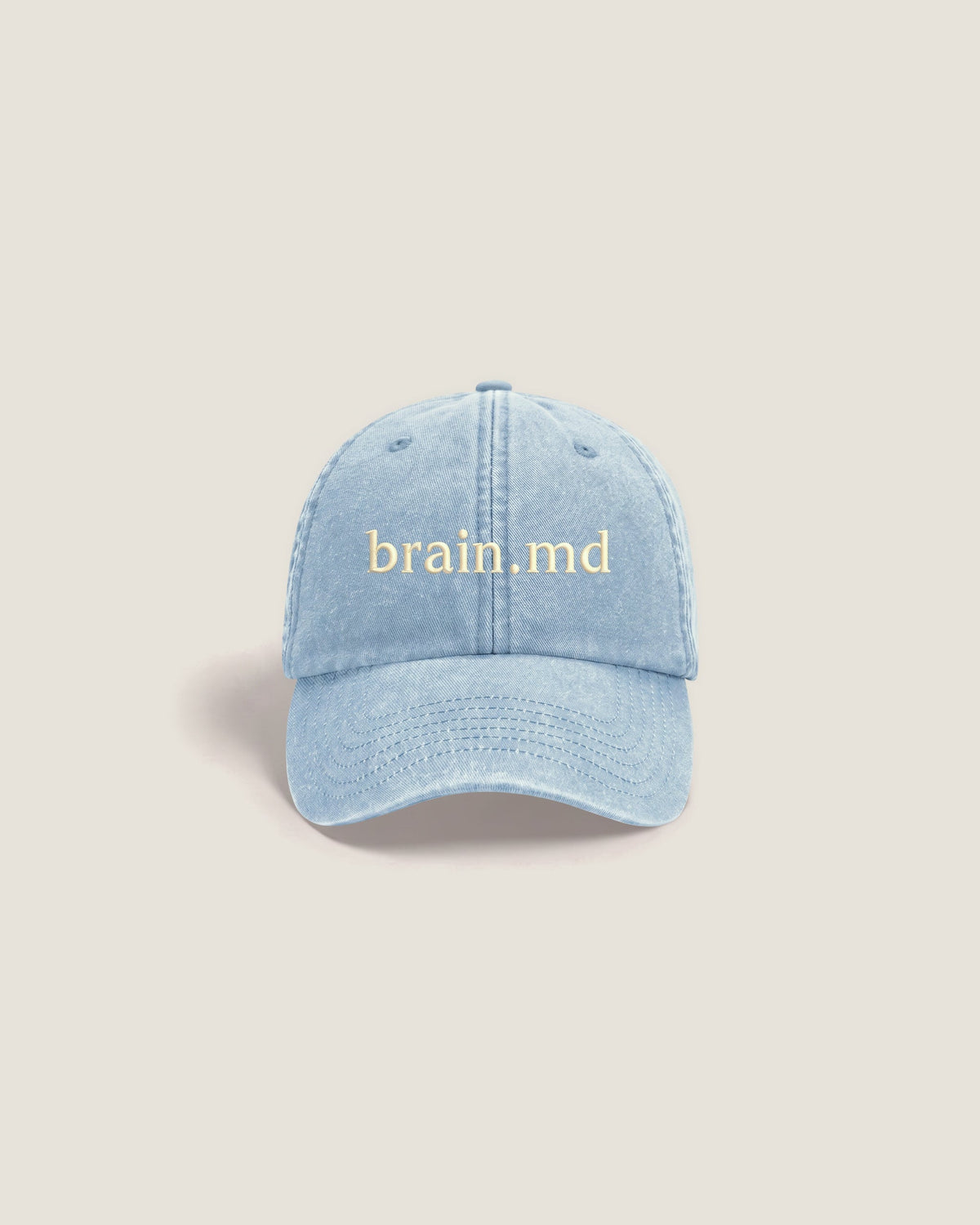 brain.md Cap in Vintagelightblue, Vorderansicht